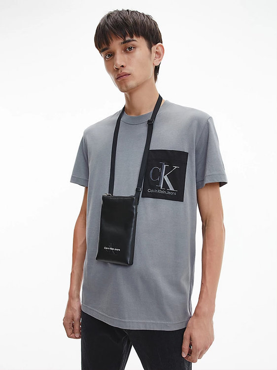 Pocket triko – Calvin Klein Jeans, Šedá barva Muži