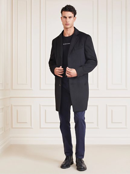 Módní Breasted kabát, Černá barva, 2022