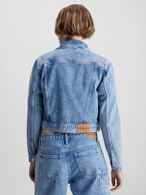 Cropped 90's bunda – Calvin Klein Jeans, Modrá barva Ženy
