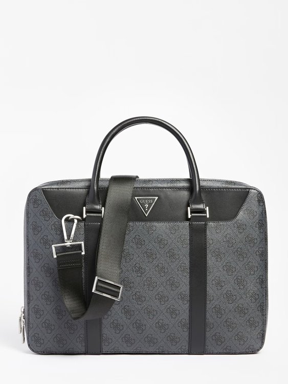 GUESS – Vezzola taška na notebook, Černá barva