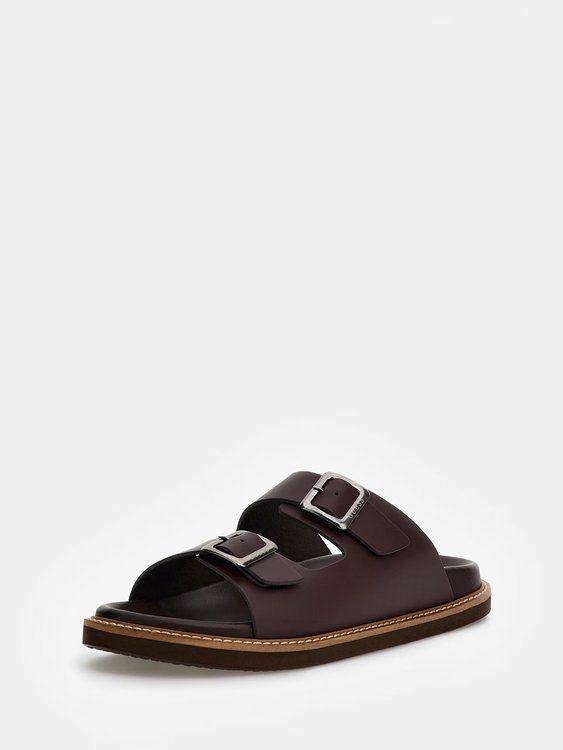 GUESS – Sapata pantofle, Hnědá barva