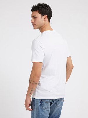 Geo triko – GUESS, Bílá barva Muži