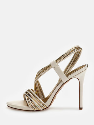 Faize sandály – GUESS, Krémová, Zlatá barva Ženy