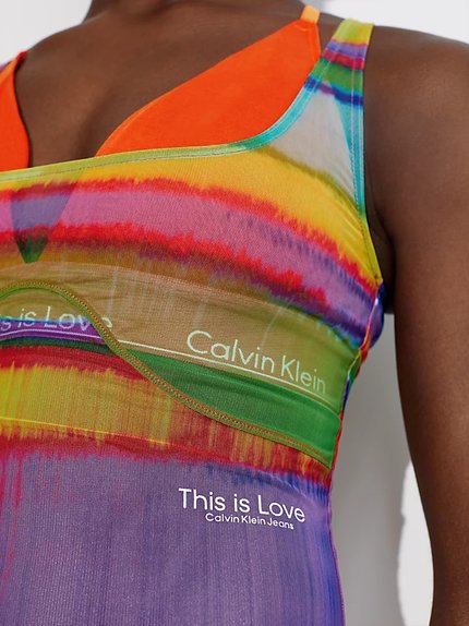 Módní Mesh šaty, Multi barva, 2023