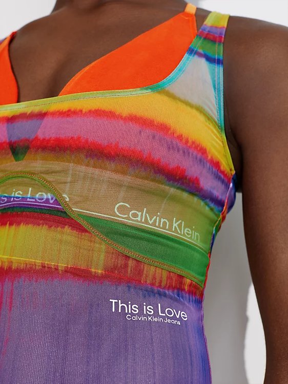 Módní Mesh šaty, Multi barva, 2023