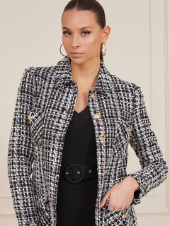 Luxusní Megan kabát, Černá barva, 40, 42