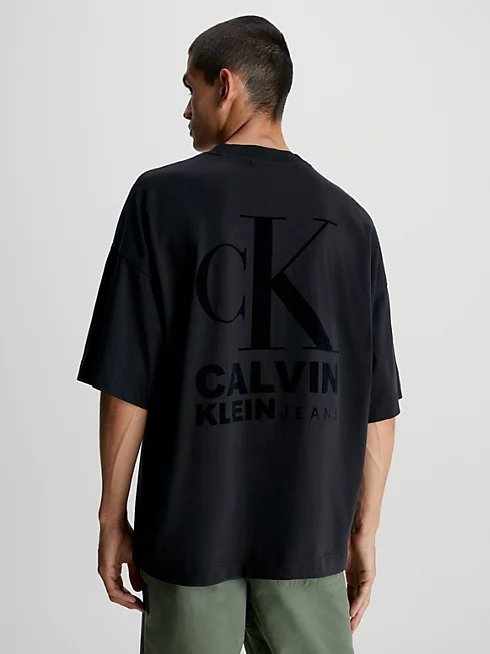 Bold Logo Varsity triko – Calvin Klein Jeans, Černá barva Muži