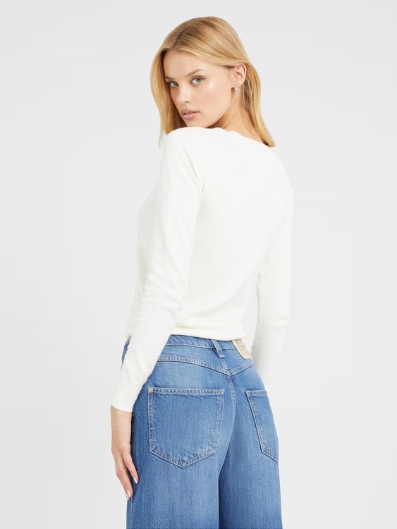 Helene svetr – GUESS, Bílá barva Ženy
