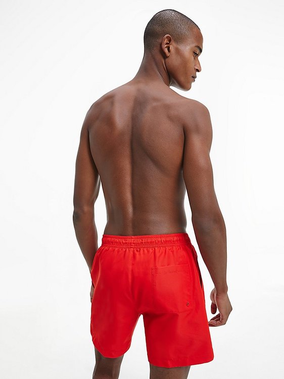 Plavky – Calvin Klein Swimwear, Červená barva Muži