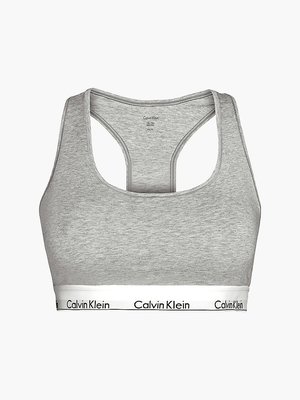 Calvin Klein Underwear – Modern Cotton podprsenka PLUS SIZE, Šedá barva