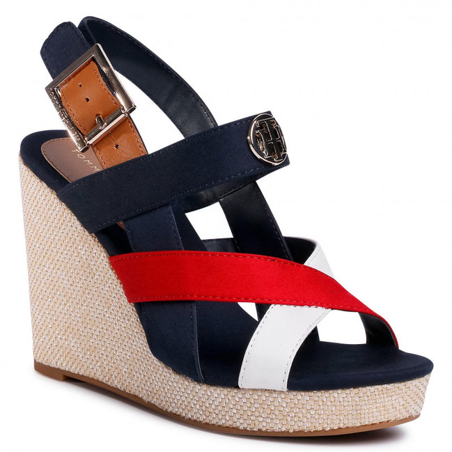 Espadrilky – Tommy Hilfiger, Červená, Modrá, Navy barva Ženy