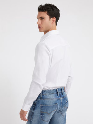 Sunset košile – GUESS, Bílá barva Muži