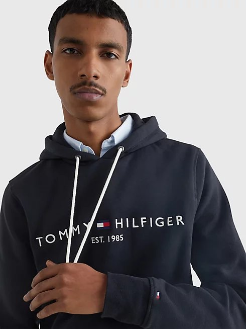 Luxusní Core Tommy Logo mikina, Černá barva