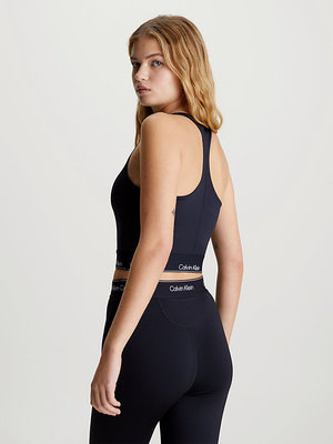 Cropped Gym Tank tílko – Calvin Klein Performance, Černá barva Ženy