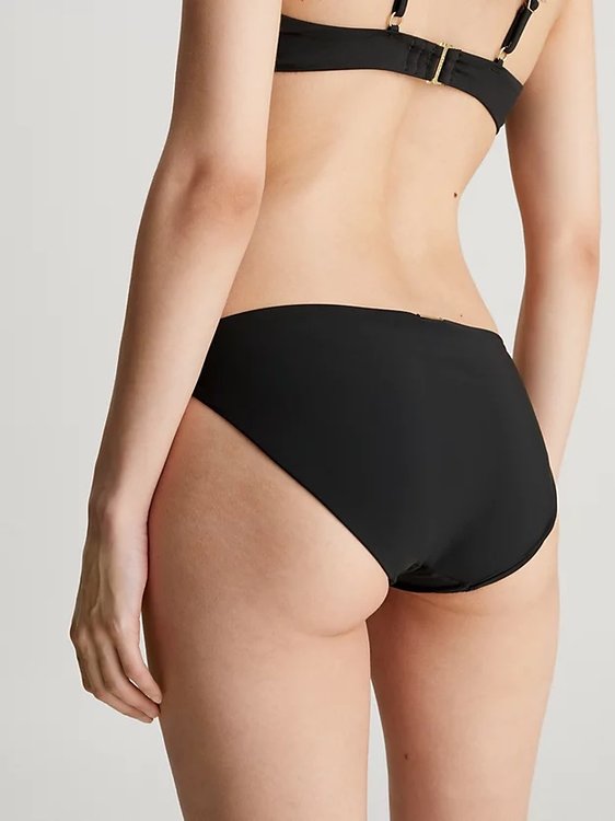 Módní CK Core Solids plavky, Černá barva, 2024