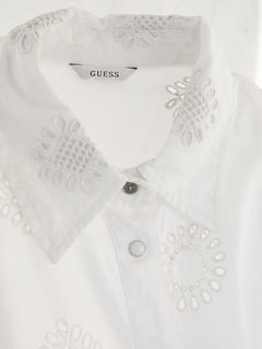 Luxusní Brigitte Satin košile, Bílá barva, XS, S, M, L