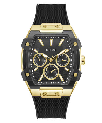 GUESS – Phoenix hodinky, Černá, Zlatá barva