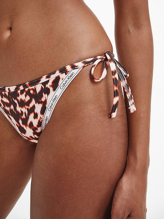Luxusní KW0KW01862-0HE plavky STRING SIDE TIE BIKINI-PRINT, XS, S, M, L
