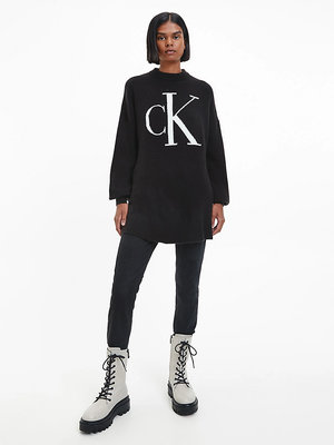 Fluffy yarn svetr – Calvin Klein Jeans, Černá barva Ženy