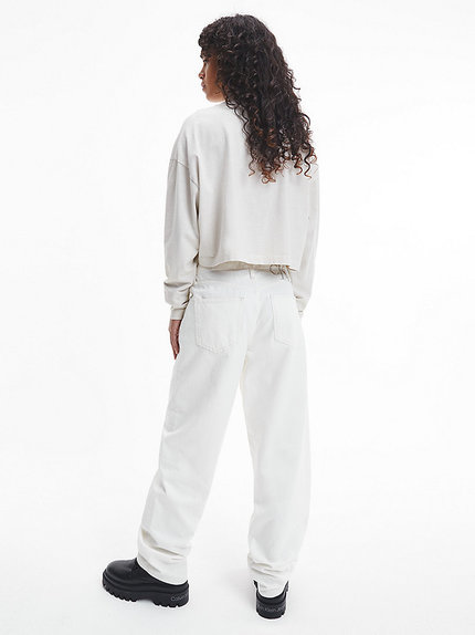 Módní Monolog washed mikina, Krémová barva, 2022