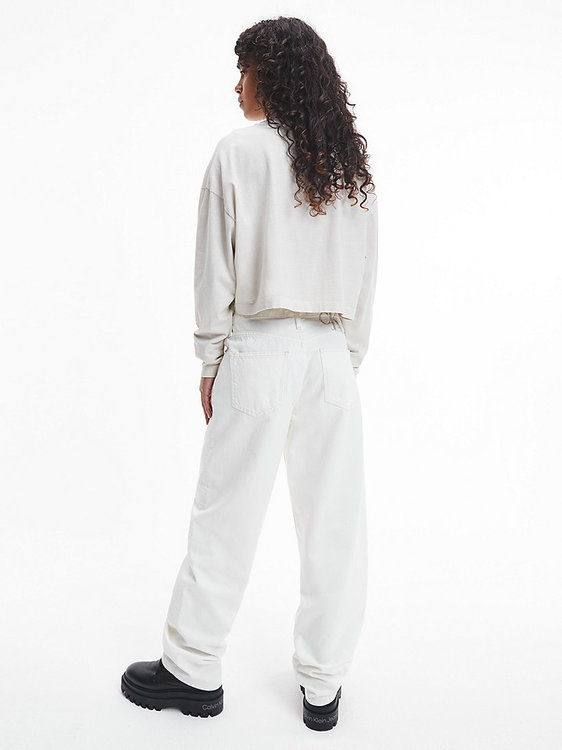 Módní Monolog washed mikina, Krémová barva, 2022