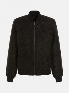 Luxusní Melanie bunda, Černá barva, XS, S, M, L