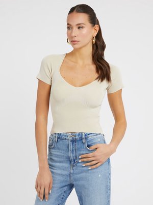 GUESS – Alcosta svetr, Krémová barva