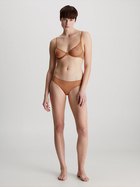 Sheer Marquisette bikiny Hnědá barva Ženy