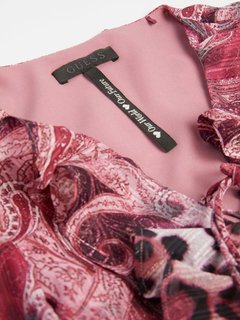 Luxusní Lace Up Flared šaty, Fialová barva, XS, S, M, L