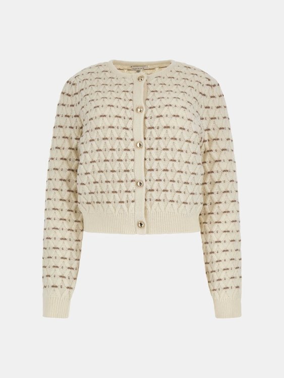 Luxusní Miya kardigen, Krémová barva, XS, S, M, L