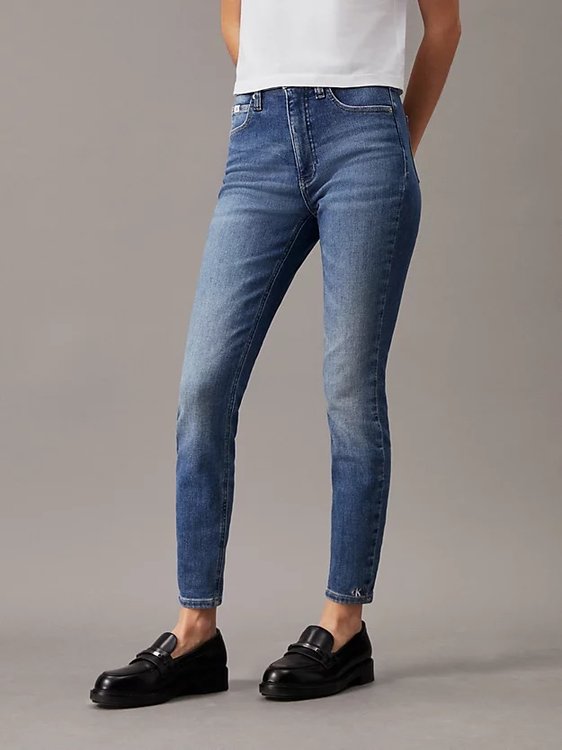 Calvin Klein Jeans – High Rise Super Skinny jeans, Modrá barva