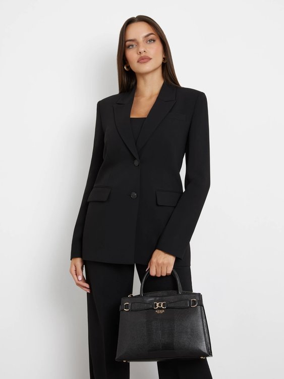 HWKG9333060-BLA STŘEDNÍ KABELKA – GUESS, Černá barva Ženy