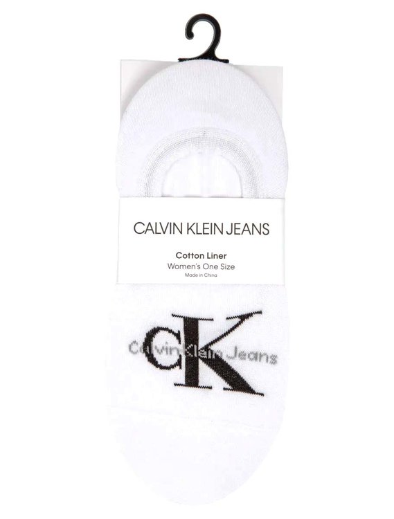 Ponožky Ck Jeans Logo – Calvin Klein Jeans, Bílá barva Ženy