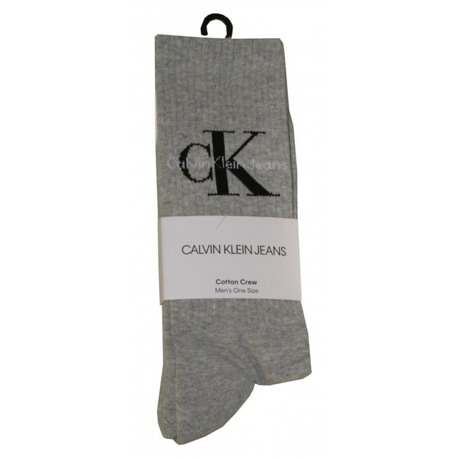 Logo ponožky – Calvin Klein Jeans, Šedá barva Muži