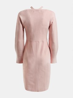 Guess – Rib šaty, Růžová barva 2