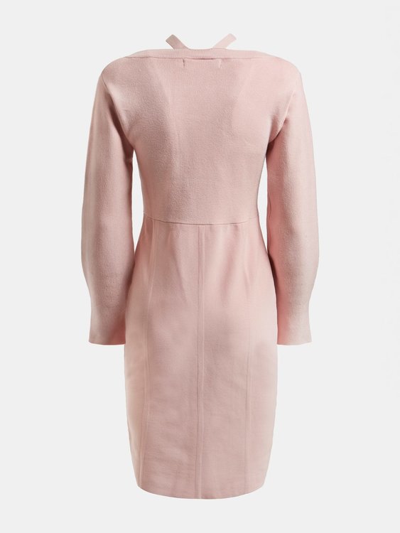 Guess – Rib šaty, Růžová barva 2