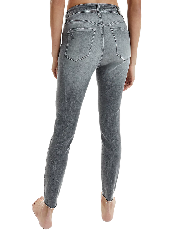 Super skinny jeany – Calvin Klein Jeans, Šedá barva Ženy