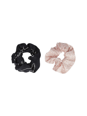 Calvin Klein Jeans – Scrunchie gumička do vlasů, Černá, Růžová barva