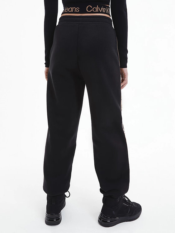 Módní Logo tape tepláky, Černá barva, 2022