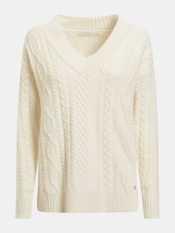 Módní Nancy svetr, Bílá barva, 2022