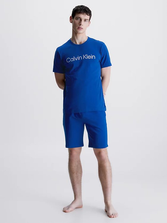 Módní Reconsidered Steel pyžamové triko, Modrá barva, 2023