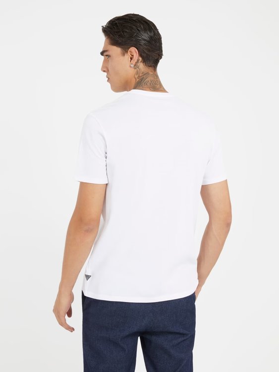 Iridescent Foil triko – GUESS, Bílá barva Muži