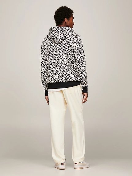 Módní Monogram mikina, Černá barva, 2024