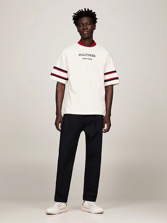 Monotype Sleeve Colourblock triko – Tommy Hilfiger, Krémová barva Muži