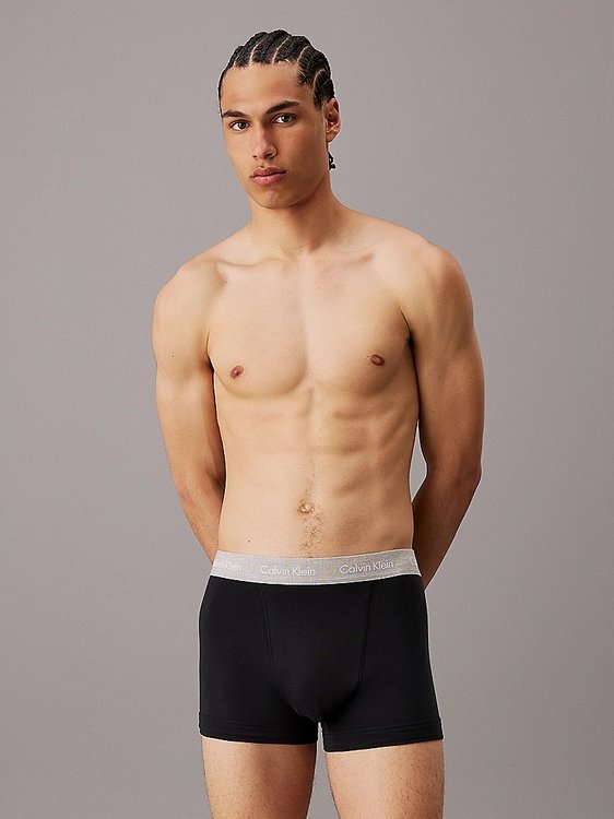 Cotton Stretch boxery 3ks – Calvin Klein Underwear, Černá barva Muži