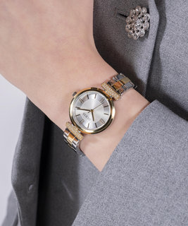 GUESS, Stříbrná, Zlatá barva Array hodinky