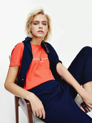 TH Logo Essential triko – Tommy Hilfiger, Oranžová barva Ženy