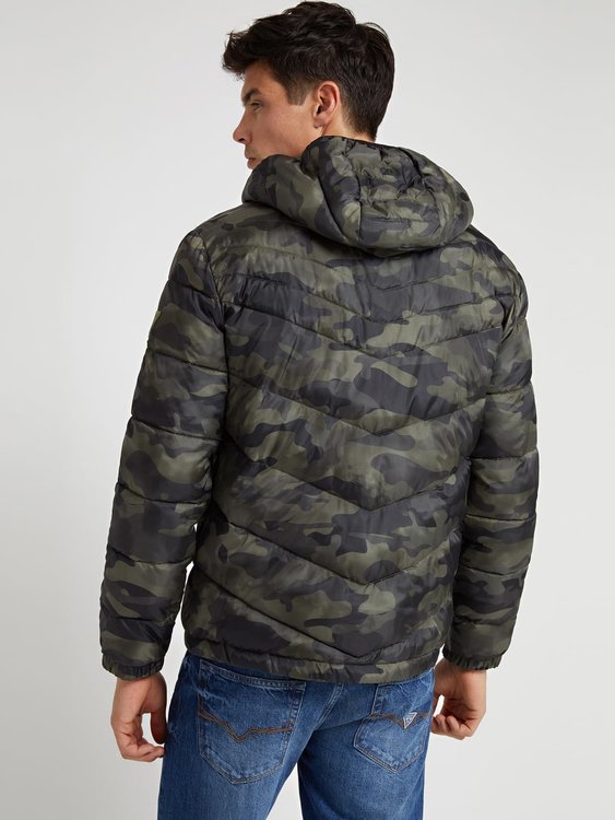 Luxusní Lehká puffa bunda, Khaki, Zelená barva, S, M, L, XL