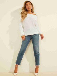Guess – Asymmetric svetr, Bílá barva 1