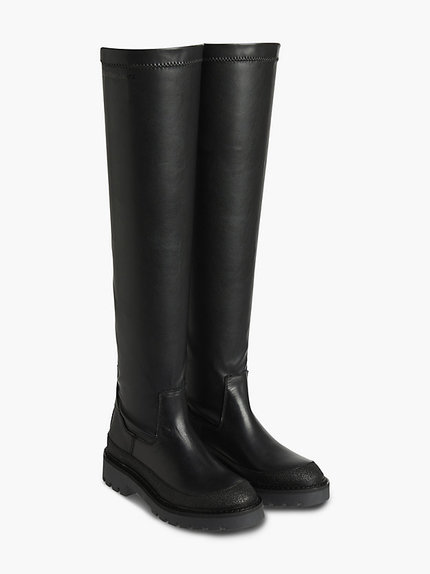 Módní Combat kozačky, Černá barva, 2022